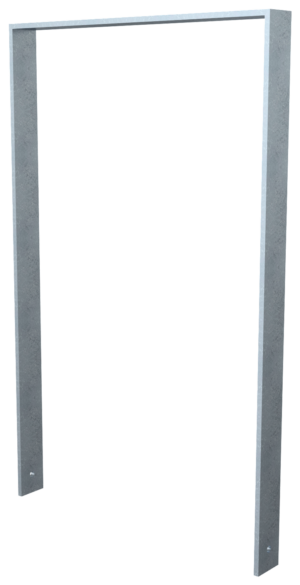 Anlehnbügel aus Flachstahl 80 x 12 mm ohne Querholm Gesamtbreite: 750 mm feuerverzinkt - Art.Nr. 452_075 – Bild 3