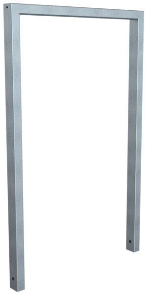 Anlehnbügel aus Stahlrohr 60 x 40 mm ohne Querholm Gesamtbreite: 750 mm feuerverzinkt - Art.Nr. 456_075