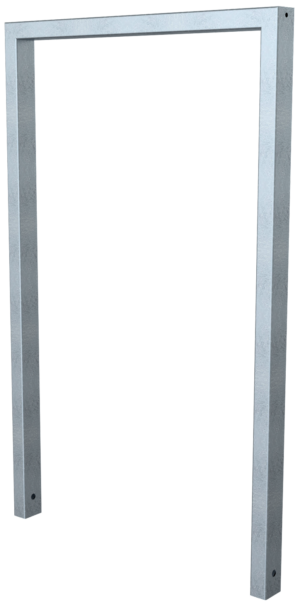 Anlehnbügel aus Stahlrohr 60 x 40 mm ohne Querholm Gesamtbreite: 750 mm feuerverzinkt - Art.Nr. 456_075 – Bild 3
