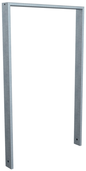 Ahnlehnbügel aus Stahlrohr 80 x 20 mm ohne Querholm Gesamtbreite: 750 mm feuerverzinkt - Art.Nr. 458_075