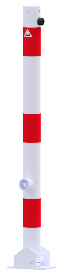 Absperrpfosten Stahlrohr Ø 60 x 2,5 mm umlegbar mit Dreikantverschluss - Art.Nr. 460FUB