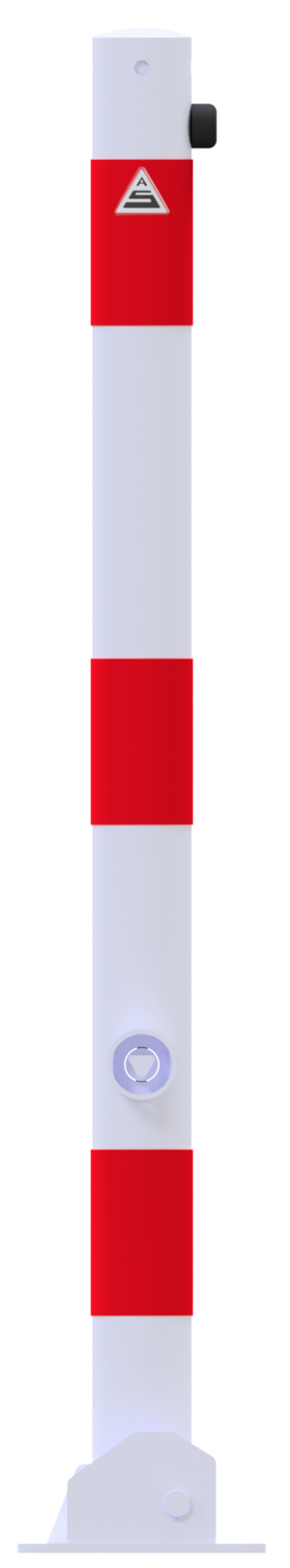 Absperrpfosten Stahlrohr Ø 60 x 2,5 mm umlegbar mit Dreikantverschluss - Art.Nr. 460FUB – Bild 2