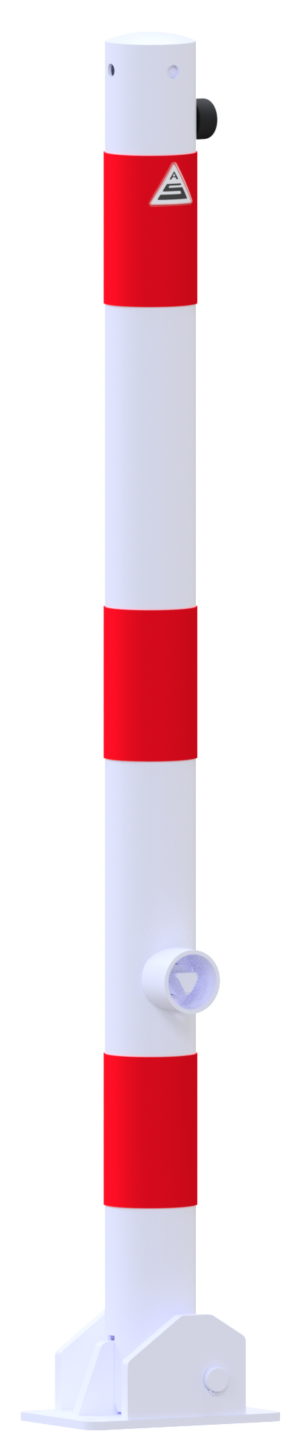 Absperrpfosten Stahlrohr Ø 60 x 2,5 mm umlegbar mit Dreikantverschluss - Art.Nr. 460FUB – Bild 3