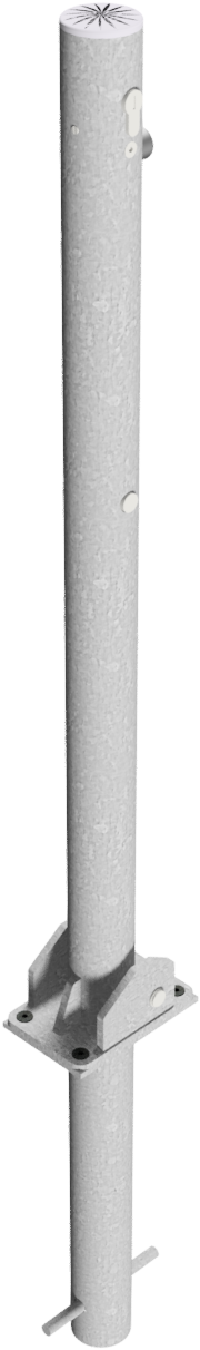 Absperrpfosten Stahlrohr Ø 60 x 2,5 mm umlegbar mit Profilzylinderschloss - Art.Nr. 460UZH