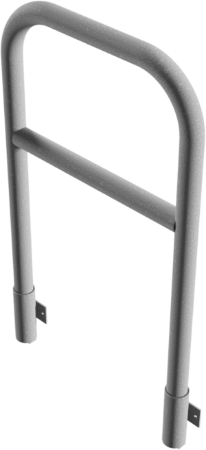 Rohrbügel aus Stahlrohr Ø 60 x 2,5 mm mit Querholm zum Einbetonieren - Art.Nr. 465_21W – Bild 3