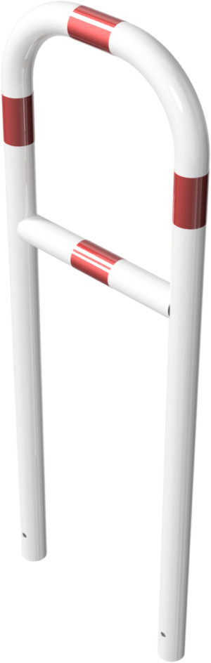 Rohrbügel aus Stahlrohr Ø 60 x 2,5 mm mit Querholm zum Einbetonieren - Art.Nr. 465_31B – Bild 3