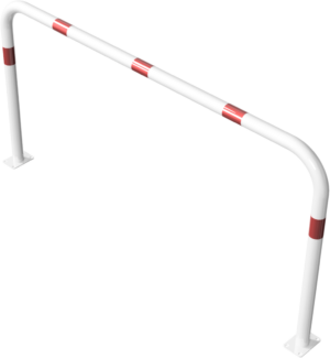 Rohrbügel aus Stahlrohr Ø 60 x 2,5 mm ohne Querholm für Dübelbefestigung - Art.Nr. 465_54B – Bild 3