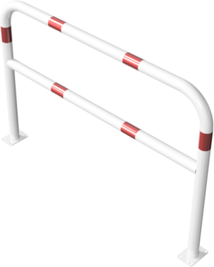 Rundbügel aus Stahlrohr Ø 60 x 2,5 mm mit Querholm für Dübelbefestigung - Art.Nr. 465_63B – Bild 3