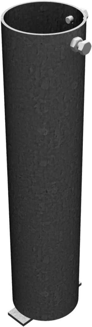 Bodenhülse mit zwei Verschraubungen für Ø 48, Ø 60, Ø 76 mm Rohrpfosten - Art.Nr. 473_44