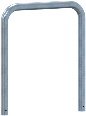 Abweisebügel Ø 76 x 2,6 mm ohne Querholm zum Einbetonieren Gesamtbreite: 1000 mm Gesamthöhe: 1000 mm feuerverzinkt - Art.Nr. 477_06 – Bild 3