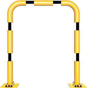 Rammschutzbügel elastisch, neigbar Stahlrohr Ø 76 mm gelb / schwarz - Art.Nr. 477_09NPBG – Bild 2