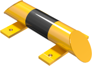 Rammschutz-Balken Stahlrundrohr Ø 76 mm für Dübelbefestigung - Art.Nr. 477_40BG – Bild 3