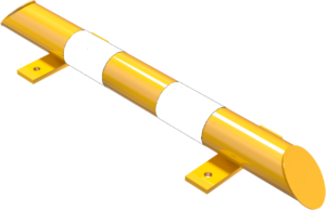 Rammschutz-Balken Stahlrundrohr Ø 76 mm für Dübelbefestigung Gesamtbreite: 800 mm - Art.Nr. 477_41BG – Bild 3