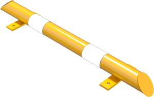 Rammschutz-Balken Stahlrundrohr Ø 76 mm für Dübelbefestigung - Art.Nr. 477_42BG – Bild 3