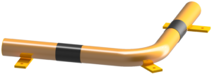 Eck-Rammschutz-Balken Stahlrundrohr Ø 76 mm für Dübelbefestigung - Art.Nr. 477_50BG