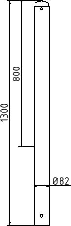 Absperr-Stilpfosten Serie 480B Ø 82 mm - Art.Nr. 480B
