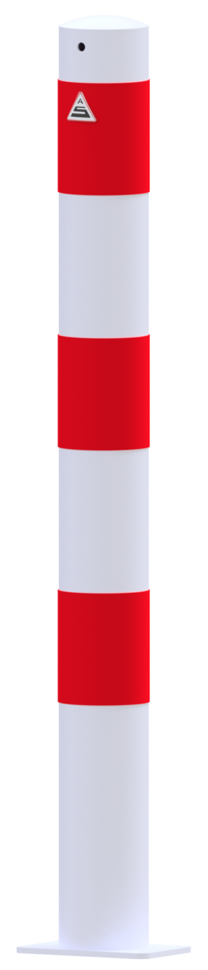 Absperrpfosten Stahlrohr Ø 89 x 2,9 mm ortsfest für Dübelbefestigung - Art.Nr. 489PB