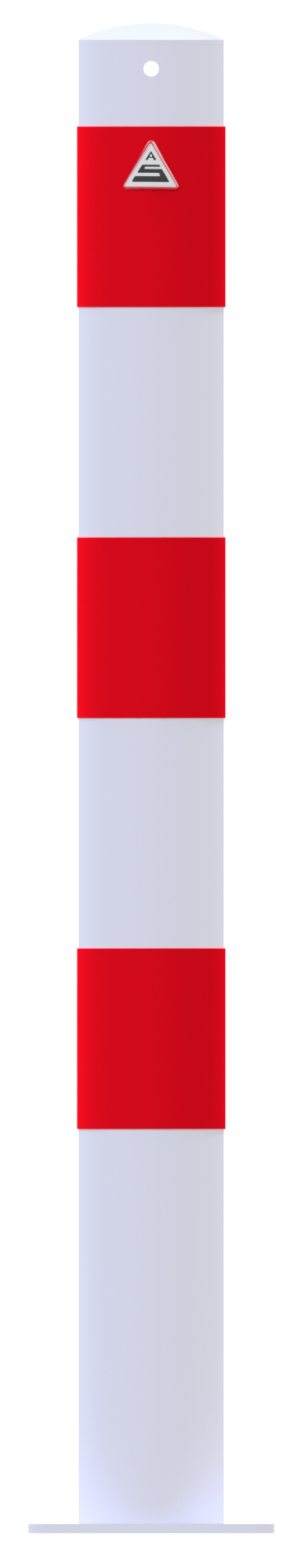 Absperrpfosten Stahlrohr Ø 89 x 2,9 mm ortsfest für Dübelbefestigung - Art.Nr. 489PB – Bild 2