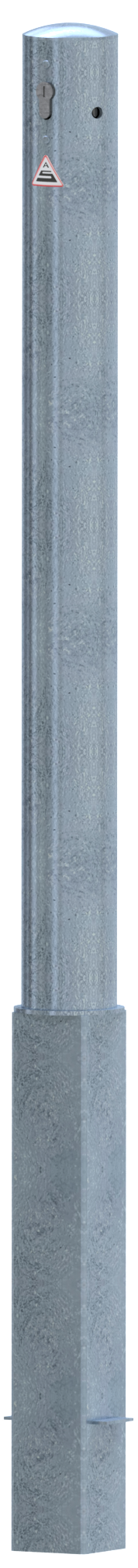 Absperrpfosten Stahlrohr Ø 89 x 2,9 mm herausnehmbar mit Profilzylinder - Art.Nr. 489Z
