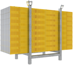 Stapelpalette 0,68m x 0,52m x 0,90m für Gerüstböcke und Schaltafeln - Art.Nr. 50140V – Bild 2