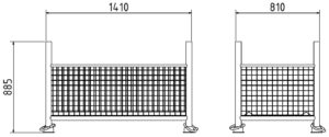 Gitterboxpalette 1,30m x 0,70m x 0,50m - Art.Nr. 50300-0 – Bild 4