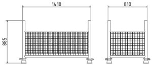 Gitterboxpalette 1,30m x 0,70m x 0,50m - Art.Nr. 50310-0 – Bild 3