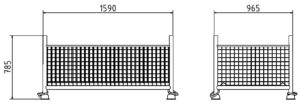 Gitterboxpalette 1,50m x 0,87m x 0,50m - Art.Nr. 50340-0 – Bild 4